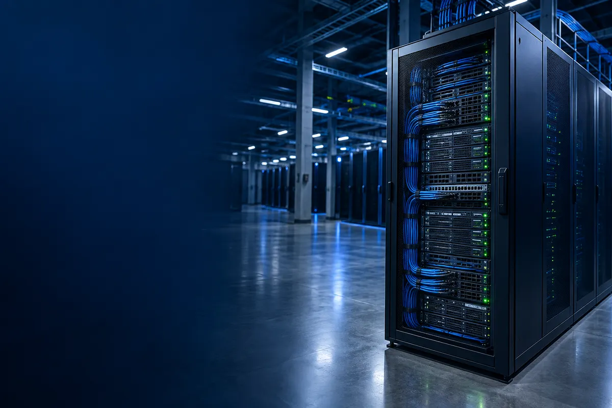 Exclusive enterprise dedicated server rack with organized cabling